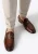 Wittchen Heren Leren Loafers met Gesp op de Riem, Lichtbruin, Natuurlijk Leer