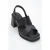 Zennia Leer Platform Sandaal (Women)