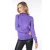 EsQualo Sweater Fancy Detail Shldr Basic Knit Deep Lavender