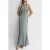 Reiss Fern Metallic Maxi Dress — Silver