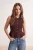 TRENDYOLMİLLA Dames Bruin Effen Mouwloos Getailleerd Blouses
