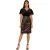 Yumi Bodycon-jurk van fluweel met pailletten voor dames (Zwart)