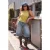 Trendyol Curve Dames Groen Bloemen Mouwloos Getailleerd Grote maten Blouses