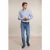 River Woods Custom Fit Checked Comfort Stretch Shirt Blue/white