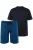JP1880 Pyjama kort  blauw / navy