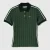 Lacoste slim-fit poloshirt voor dames met Monogram Jacquard-patroon in groen.