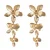 Club Manhattan oorbellen Dangling Flower goudkleurig