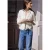 Street One Studio Dames Blouse met lange mouwen en shiffleypatroon in Wit