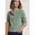 Corduroyblouse met lange mouwen en siernaad