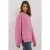 Textured Crewneck Sweatshirt met Ritsdetail