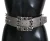 Dolce & Gabbana Vrouwen zilver leer Crystal Stud Logo Buckle Riem