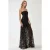 Halsloze Maxi Bodycon Jurk met Kantdetails