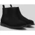 Boss chelsea boots van runder suède met aantreklus