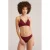 WE Fashion bikinibroekje met textuur donkerrood