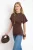 TRENDYOLMİLLA Dames Bruin Effen Kort Getailleerd Blouses
