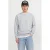 JACK & JONES Jacollie plain sweatshirt relaxed fit – heren sweatshirt polyester met O-hals – grijs (light grey melange)