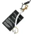 Dolce & Gabbana Zwarte Siliconen DG Logo Gouden Messing Sleutelhanger
