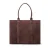 Manfield suede shopper donkerbruin