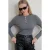 Knop Gedetailleerde Ronde Hals Sweater
