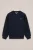WE Fashion – Jongens sweater met structuur en embroidery – Regular fit – Donkerblauw – Katoen –