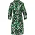 Smashed Lemon Groen en zwart dierenprint jurk met v-hals en kraag |
