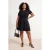 Trendyol Curve Dames Zwart Effen Kort / Mini Kort Skater Grote maten Jurk
