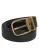 Dolce & Gabbana Zwarte Leren Klassieke Metalen Logo Gespriem Belts