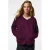 PIECES jas met teddy details – donkerpaars