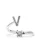 Luxenter Ring ‘Alphabet  V’  zilver