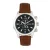 Breed Lacroix chronograaf horloge met leren band