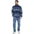 Brave Soul Heren Regular Sweatshirt (Marine/Multikleurig)