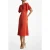 Michael Kors Flutter Sleeve Midi Dress In Terracota