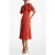 Michael Kors Flutter Sleeve Midi Dress In Terracota