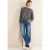 Cecil Dames Blouse met gesmockte halslijn in Blauw
