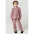 Copenhagen Colors geruite blousetop met ruches – donkerroze