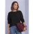 Shirt met gebreide look en vleermuismouwen