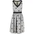 Voordelige en chique Moschino midi-jurk met geborduurde strepen – jaren 2010