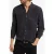 John Varvatos Multi Button Band Collar Jet Black