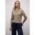 Street One Dames Basic shirt met ronde hals in Bruin