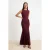 TRENDYOLMİLLA Dames Bordeaux Effen Maxi Mouwloos Feest Zeemeermin Avond & Gala Jurk