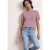 Street One Dames Shirt met ronde hals en edelstenen in Roze