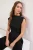 TRENDYOLMİLLA Dames Zwart Effen Mouwloos Getailleerd Blouses
