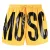 Moschino Zwemshort Heren Groot Logo (Geel)