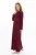 Dames Overhemd Kraag Detailed Half stolp Thin Seasonal Cold Yarn Gebreide kleding Jurk Bourgondisch