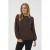 Kaffe pullover donkerbruin met glitter