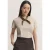 Bugatti Damen T-shirt van katoen-stretch met ronde hals