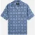 Scotch & Soda Printed Tencel Relaxedfit Shortsleeved Shirt Navy
