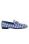 – Gingham Fabric Loafers With Gold-Tone Accent in blauw