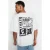 TRENDYOL MAN Heren Ecru Slogan Kort Oversized T-shirts