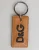 Bruine Leren Logo Metaal Ring Sleutelhanger Houder Mannen Sleutelhanger